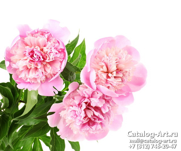 Натяжные потолки с фотопечатью - Розовые цветы 57